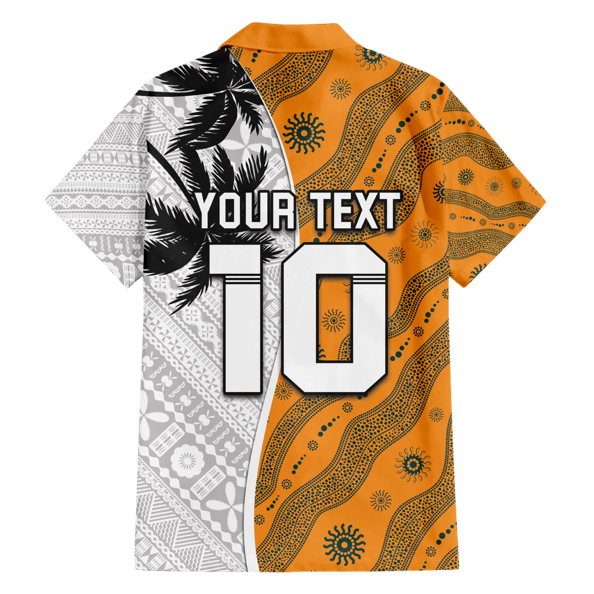 Custom Fiji and Australia Rugby Family Matching Short Sleeve Bodycon Dress and Hawaiian Shirt Tapa Mix Aboriginal Pattern Half Style LT03 - Polynesian Pride