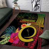 Vanuatu Independence Day Area Rug Sand Drawing Melanesian Vibes