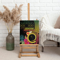 Vanuatu Independence Day Canvas Wall Art Sand Drawing Melanesian Vibes