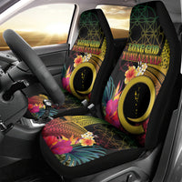 Vanuatu Independence Day Car Seat Cover Sand Drawing Melanesian Vibes
