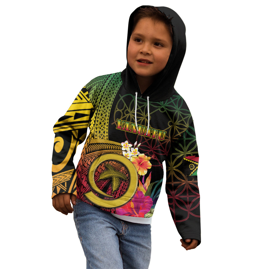 Vanuatu Independence Day Kid Hoodie Sand Drawing Melanesian Vibes