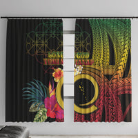 Vanuatu Independence Day Window Curtain Sand Drawing Melanesian Vibes