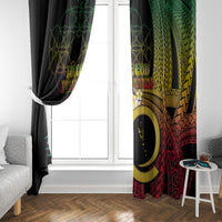 Vanuatu Independence Day Window Curtain Sand Drawing Melanesian Vibes