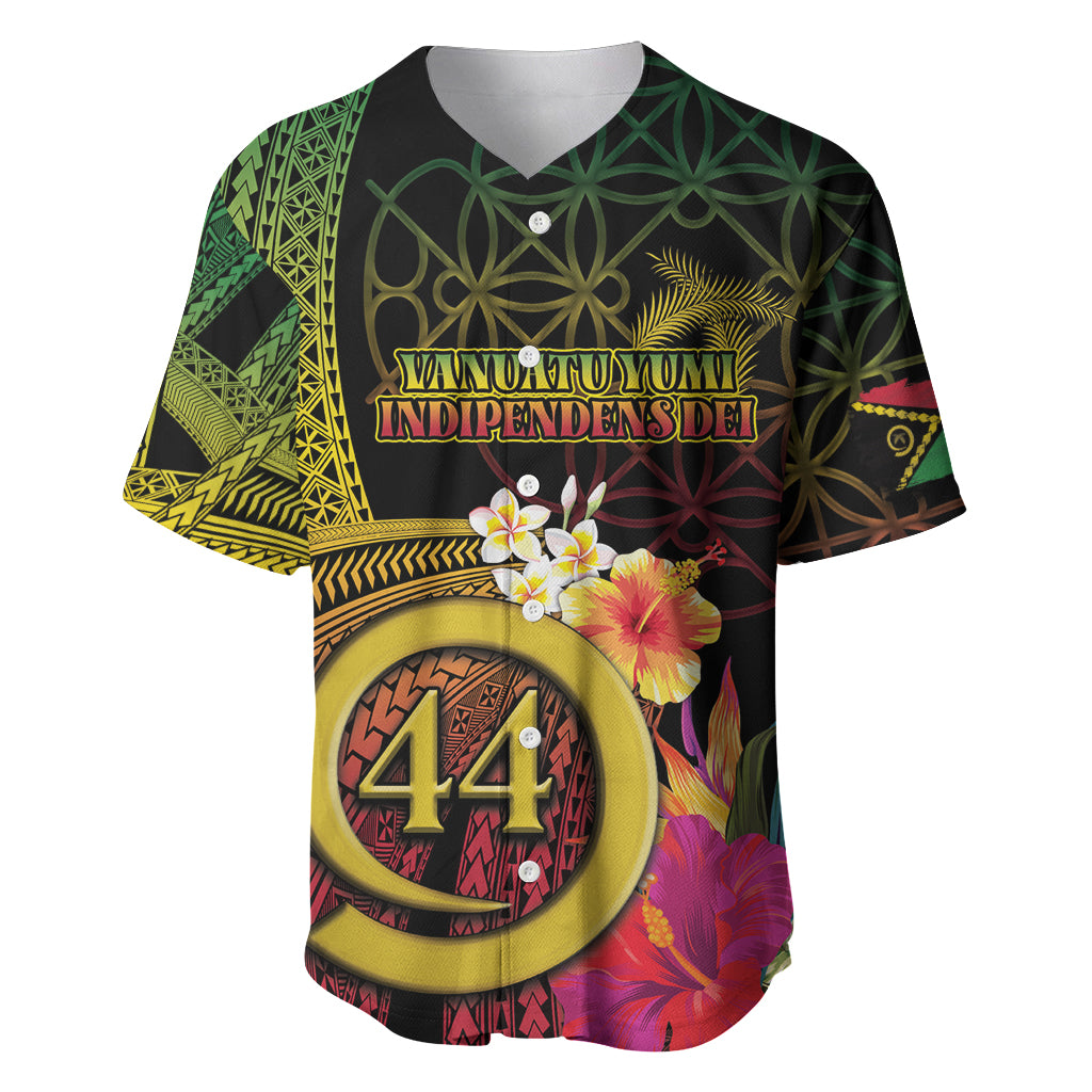 Vanuatu Selebretem 44th Indipendens Dei Baseball Jersey Sand Drawing Melanesian Vibes