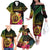Vanuatu Selebretem 44th Indipendens Dei Family Matching Off The Shoulder Long Sleeve Dress and Hawaiian Shirt Sand Drawing Melanesian Vibes