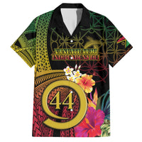 Vanuatu Selebretem 44th Indipendens Dei Family Matching Short Sleeve Bodycon Dress and Hawaiian Shirt Sand Drawing Melanesian Vibes LT03 Dad's Shirt - Short Sleeve Black - Polynesian Pride