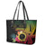 Vanuatu Selebretem 44th Indipendens Dei Leather Tote Bag Sand Drawing Melanesian Vibes