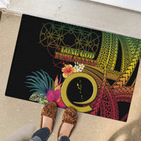 Vanuatu Selebretem 44th Indipendens Dei Rubber Doormat Sand Drawing Melanesian Vibes