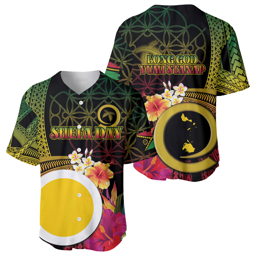 Vanuatu Shefa Day Baseball Jersey Sand Drawing Melanesian