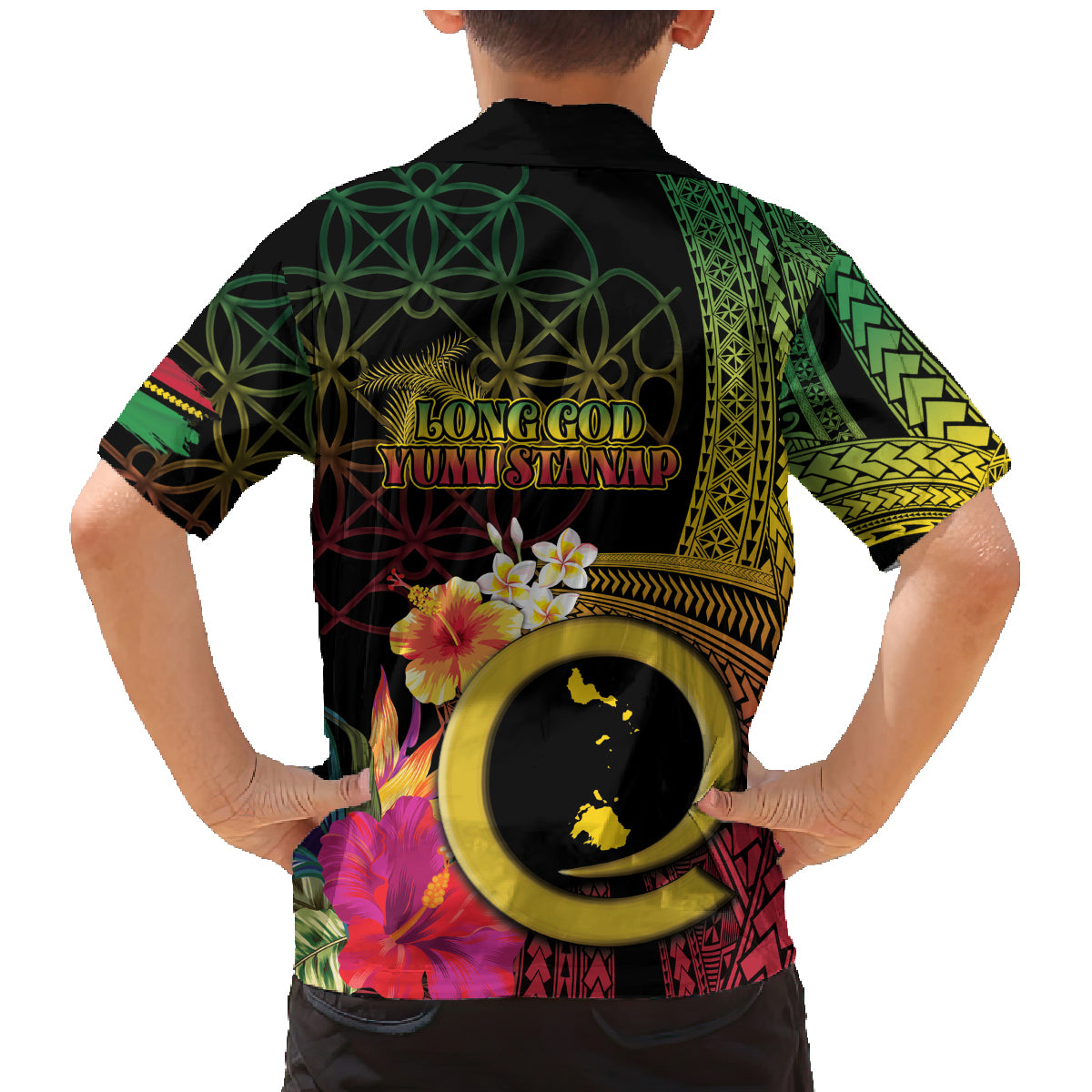 Vanuatu Shefa Day Family Matching Mermaid Dress and Hawaiian Shirt Sand Drawing Melanesian LT03 - Polynesian Pride