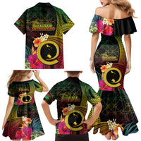 Vanuatu Shefa Day Family Matching Mermaid Dress and Hawaiian Shirt Sand Drawing Melanesian LT03 - Polynesian Pride