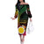 Vanuatu Shefa Day Family Matching Off The Shoulder Long Sleeve Dress and Hawaiian Shirt Sand Drawing Melanesian