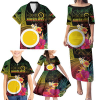 Vanuatu Shefa Day Family Matching Puletasi and Hawaiian Shirt Sand Drawing Melanesian LT03 - Polynesian Pride