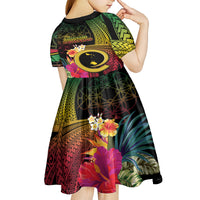 Vanuatu Shefa Day Kid Short Sleeve Dress Sand Drawing Melanesian