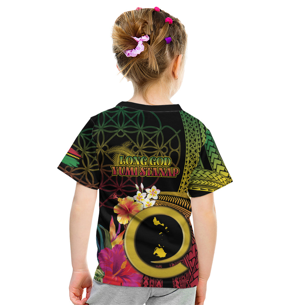 Vanuatu Shefa Day Kid T Shirt Sand Drawing Melanesian