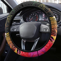 Vanuatu Shefa Day Steering Wheel Cover Sand Drawing Melanesian