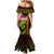 Hawaiian Reggae Music Family Matching Mermaid Dress and Hawaiian Shirt Jamaica Singer Tribal Polynesian and Hibiscus