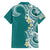 Aloha Polynesian Plumeria Flower Hawaiian Shirt Teal Color