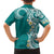 Aloha Polynesian Plumeria Flower Hawaiian Shirt Teal Color