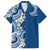 Aloha Polynesian Plumeria Flower Hawaiian Shirt Blue Color