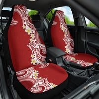 Aloha Polynesian Plumeria Flower Car Seat Cover Red Color
