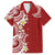 Aloha Polynesian Plumeria Flower Hawaiian Shirt Red Color