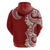 Aloha Polynesian Plumeria Flower Hoodie Red Color