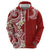 Aloha Polynesian Plumeria Flower Hoodie Red Color