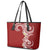 Aloha Polynesian Plumeria Flower Leather Tote Bag Red Color