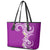 Aloha Polynesian Plumeria Flower Leather Tote Bag Purple Color