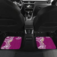 Aloha Polynesian Plumeria Flower Car Mats Pink Color