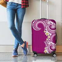 Aloha Polynesian Plumeria Flower Luggage Cover Pink Color LT03 - Polynesian Pride