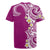 Aloha Polynesian Plumeria Flower Rugby Jersey Pink Color