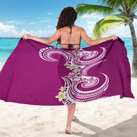 Aloha Polynesian Plumeria Flower Sarong Pink Color