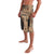 Samoa Siapo Motif and Tapa Pattern Half Style Lavalava Beige Color