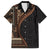 Samoa Siapo Motif and Tapa Pattern Half Style Hawaiian Shirt Black Color