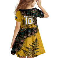 Custom New Zealand and Australia Rugby Family Matching Off Shoulder Maxi Dress and Hawaiian Shirt Maori Warrior With Aboriginal Version