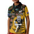 Custom New Zealand and Australia Rugby Kid Polo Shirt Maori Warrior With Aboriginal Version