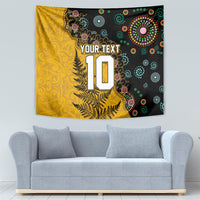 Custom New Zealand and Australia Rugby Tapestry Maori Warrior With Aboriginal Version