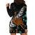 New Zealand Fern and Australia Emu Hoodie Dress Aboriginal Mix Maori Pattern