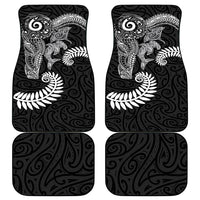 Aotearoa Maori Sea Animals Tribal Car Mats Manta Ray and Shark Moko Pattern Black Color LT03 - Polynesian Pride