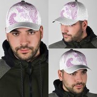 Aotearoa Maori Sea Animals Tribal Classic Cap Manta Ray and Shark Moko Pattern Pink Color