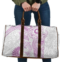 Aotearoa Maori Sea Animals Tribal Travel Bag Manta Ray and Shark Moko Pattern Pink Color LT03 Pink - Polynesian Pride