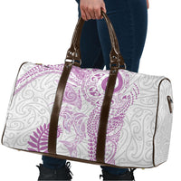 Aotearoa Maori Sea Animals Tribal Travel Bag Manta Ray and Shark Moko Pattern Pink Color LT03 - Polynesian Pride