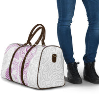 Aotearoa Maori Sea Animals Tribal Travel Bag Manta Ray and Shark Moko Pattern Pink Color LT03 - Polynesian Pride
