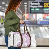 Aotearoa Maori Sea Animals Tribal Travel Bag Manta Ray and Shark Moko Pattern Pink Color LT03 - Polynesian Pride