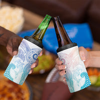 Aotearoa Maori Sea Animals Tribal 4 in 1 Can Cooler Tumbler Manta Ray and Shark Moko Pattern Sweet Pastel LT03 - Polynesian Pride