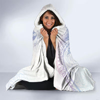 Aotearoa Maori Sea Animals Tribal Hooded Blanket Manta Ray and Shark Moko Pattern Sweet Pastel LT03 - Polynesian Pride