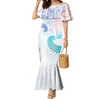 Aotearoa Maori Sea Animals Tribal Mermaid Dress Manta Ray and Shark Moko Pattern Sweet Pastel