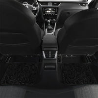 Hawaiian Manta Ray Tribal Car Mats Polynesian Art Motifs Black Color